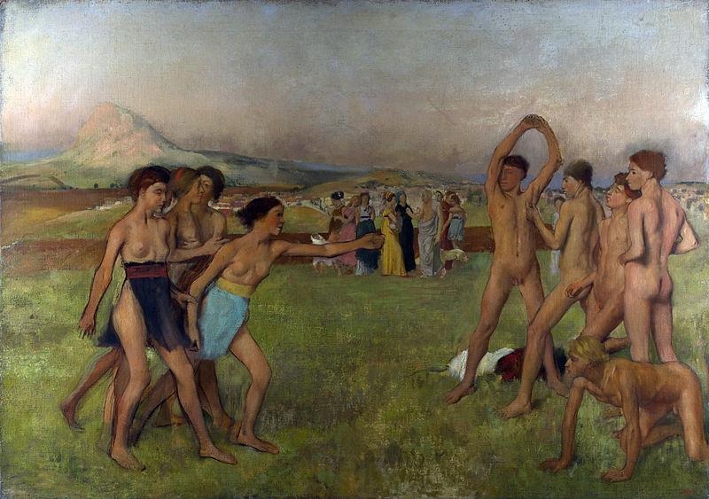 Edgar Degas Young Spartans exercising France oil painting art